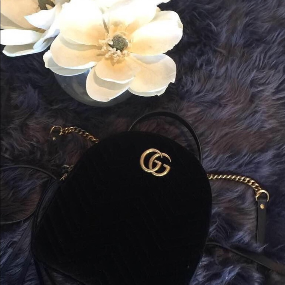 Gucci Marmont backpack in suede - Picture 4 of 5